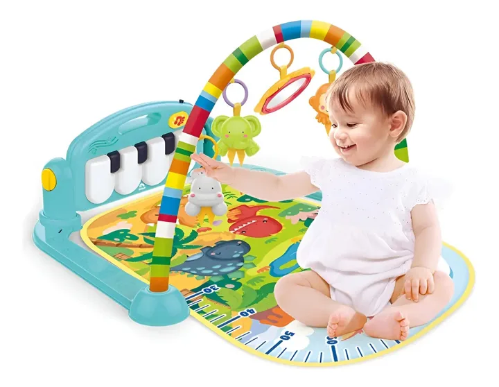 Tapete ginásio com piano Wakaii Dinossauro